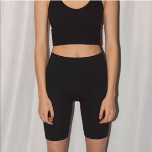 Premium luxury Black high waisted bike shorts